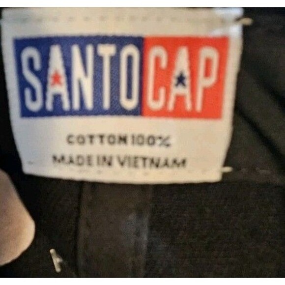 Santo Cap USA Bald Eagle Trucker Hat Black 100% Cotton Hook And Loop Closure - Picture 7 of 8